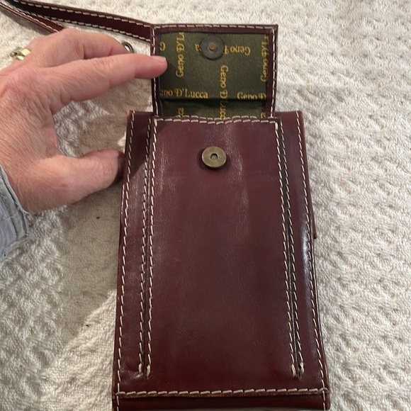 Geno D’Lucca Travel Flat Leather Carpartemental Mini Crossbody Bag - Picture 7 of 11